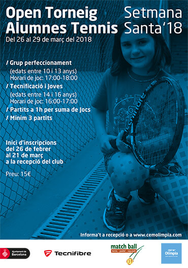 Poster Open Torneig Alumnes Tennis